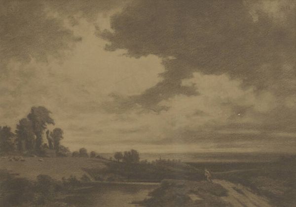 CAMILLO MERLO Torino 1856 - 1931 : Tramonto Febbraio 1919  - Asta Asta di Dipinti - Associazione Nazionale - Case d'Asta italiane