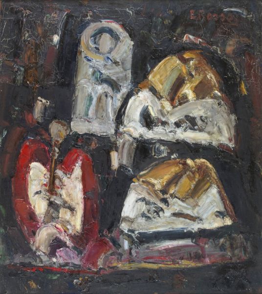 EDOARDO ROSSO Pezzana (VC) 1895 - 1979 Vercelli : Frutti  - Asta Asta di Dipinti - Associazione Nazionale - Case d'Asta italiane