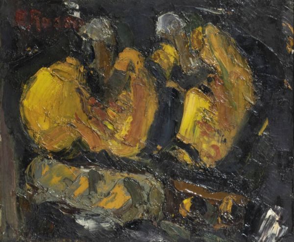 EDOARDO ROSSO Pezzana (VC) 1895 - 1979 Vercelli : Natura morta  - Asta Asta di Dipinti - Associazione Nazionale - Case d'Asta italiane