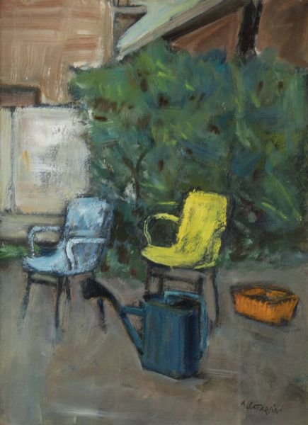 ALFREDO CATARSINI Viareggio (LU) 1899 - 1993 : Il giardino del pittore  - Asta Asta di Dipinti - Associazione Nazionale - Case d'Asta italiane