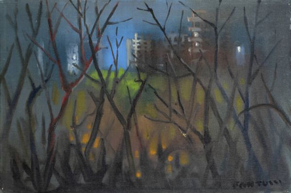 ELIANO FANTUZZI Verona 1909 - 1987 : Paesaggio  - Asta Asta di Dipinti - Associazione Nazionale - Case d'Asta italiane