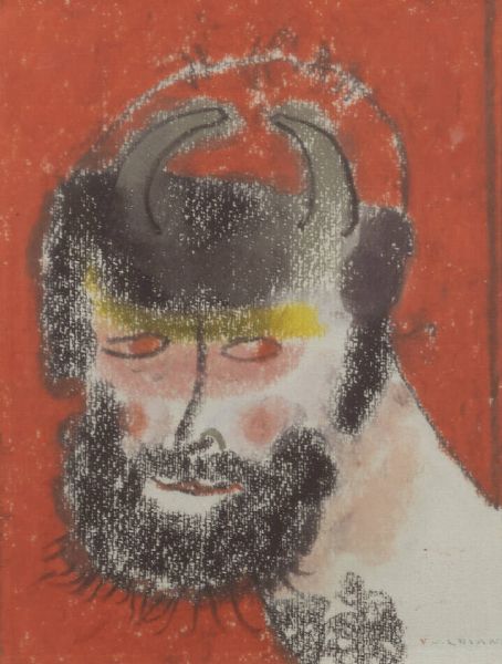 LUCIANO VERDIANI Torino 1929 - 1992 : Satiro  - Asta Asta di Dipinti - Associazione Nazionale - Case d'Asta italiane