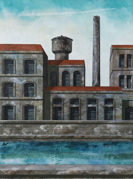 TONINO CAPUTO Lecce 1933-2021 : Sul fiume 1987  - Asta Asta di Dipinti - Associazione Nazionale - Case d'Asta italiane