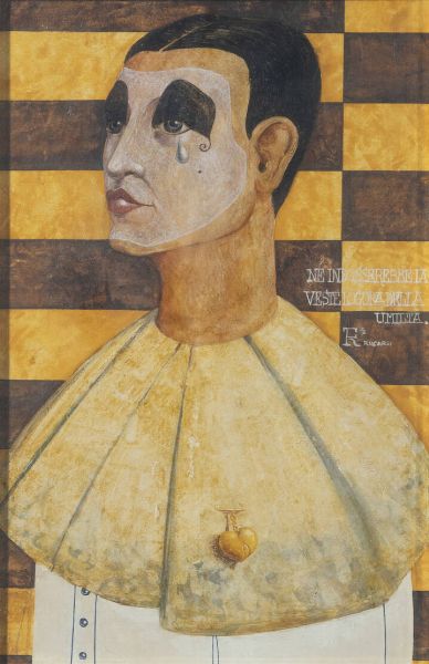 FABRIZIO RICCARDI Roma 1942 : Ne indosserebbe la veste logora dell'umilt�  marzo 1977  - Asta Asta di Dipinti - Associazione Nazionale - Case d'Asta italiane