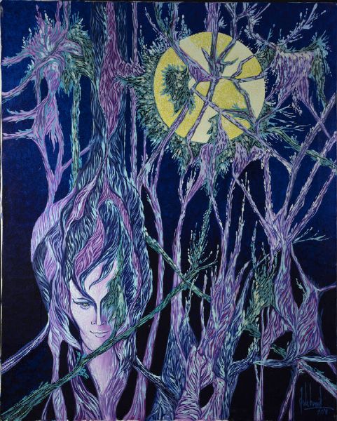 GUIDO DE BONIS Torino 1931 - 2009 : Una notte d'inverno 1978  - Asta Asta di Dipinti - Associazione Nazionale - Case d'Asta italiane