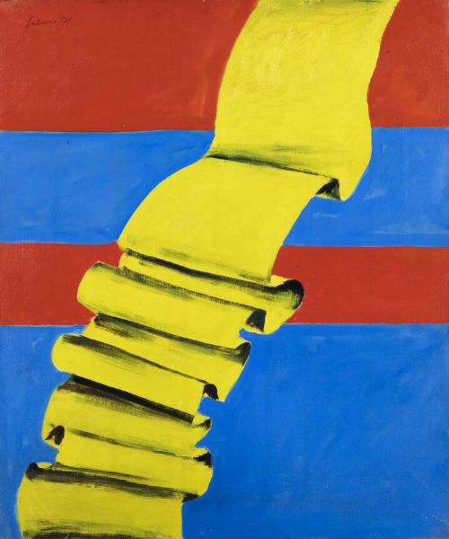 ALBINO GALVANO Torino 1907 - 1990 : Nastro 1971  - Asta Asta di Dipinti - Associazione Nazionale - Case d'Asta italiane