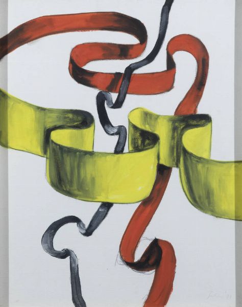 ALBINO GALVANO Torino 1907 - 1990 : Nastri 1972  - Asta Asta di Dipinti - Associazione Nazionale - Case d'Asta italiane