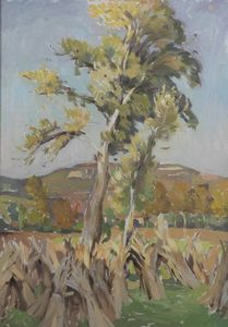 TEONESTO DEABATE Torino 1898 - 1981 - Paesaggio collinare 1956