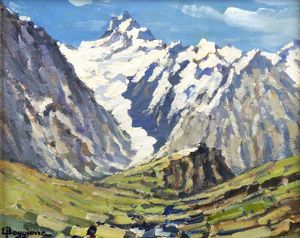 ENRICO BOGGIONE Torino 1889 - 1985 - Alta montagna in Scozia