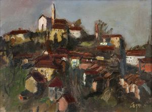 ANNA SOGNO Ello (CO) 1923 - 2005 Torino - Il piccolo borgo