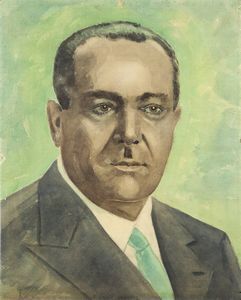 ORESTE TARDITI Novello 1908 - 1991 - Ritratto del Comm. Giovanni Ferrero 1958