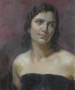 GINO PICCIONI Foligno 1873 - 1941 Biella - Ritratto femminile