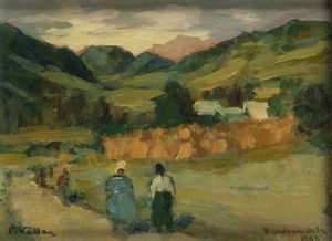 FELICE VELLAN Torino 1889 - 1976 - Dintorni di Bardonecchia 1968