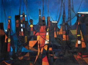 DEDALO MONTALI Cagliari 1909 - 2001 Rodello (TO) - Bacino di carenaggio