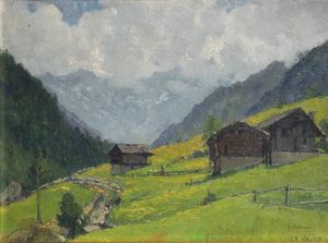 GIOVANNI COLMO Torino 1867 - 1947 - Baite in montagna 28.VI.29