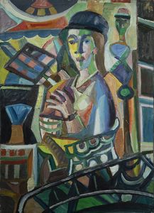 CARLO LORO Lonigo (VI) 1915 - 2002 Torino - Al poggiolo 1969