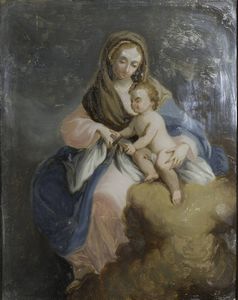 PITTORE ANONIMO Fine XVIII secolo - Madonna col Bambino