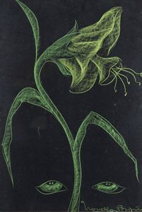 NOVELLA PARIGINI Siena 1930 - 1993 Roma - Fiore e occhi