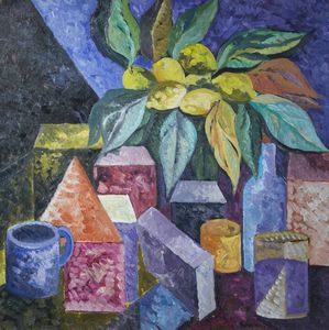 SAVERIO TERRUSO Monreale (PA) 1939 - 2003 Milano - Composizione con limoni 1992