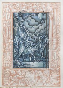 FLORIANO BODINI Geminio (VA) 1923 - 2005 - Figure mitologiche su caproni