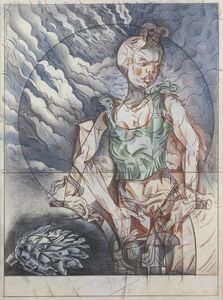 FLORIANO BODINI Geminio (VA) 1923 - 2005 - Figura femminile 1989