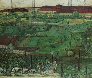 LUCIANO COUVERT Piemonte XX secolo - Barriera di Pianezza dalla Pellerina 1962