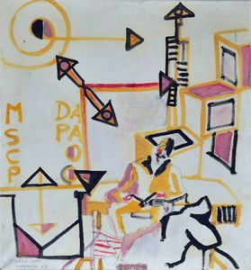 EUGENIO COMENCINI Savona 1939 - Ti penso cubo 1966