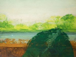 ABACUC (Silvano Gilardi) Torino 1933 - Doppio piano del lago Edem aprile 1973