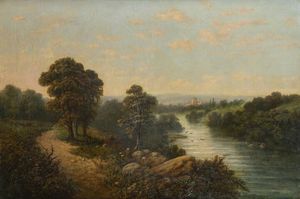 PITTORE ANONIMO DEL XIX SECOLO - Paesaggio