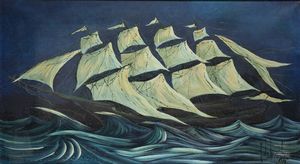 GUIDO DE BONIS Torino 1931 - 2009 - Santiano il vascello fantasma 1976