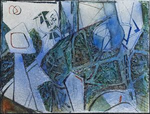 SAMO KOLER Lubiana (Slovenia) 1909  Londra (GB)1988 - Verso la luce 1958