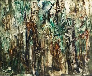 SAMO KOLER Lubiana (Slovenia) 1909  Londra (GB)1988 - Tra monoliti 1969