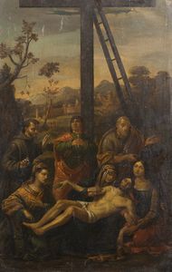 PITTORE ANONIMO Fine XVIII secolo - Deposizione fine XVIII secolo