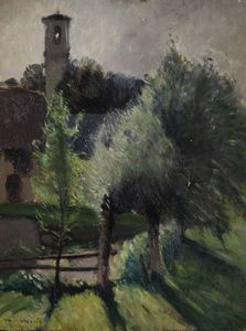 METELLO MERLO Milano 1886 - 1964 Torino - Tornetti di Viu' (Campanile dei tornetti)   agosto 1932