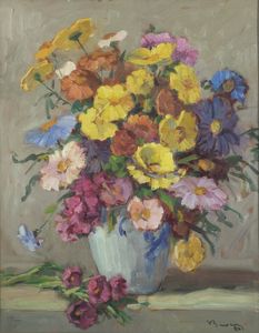 VITTORIO BUORA Udine 1910 - 1972 Torino - Fiori di campo 1956