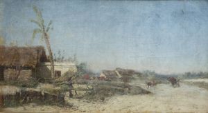 GIUSEPPE GARZOLINI Trieste 1850-1938 - L'orto di Murcia