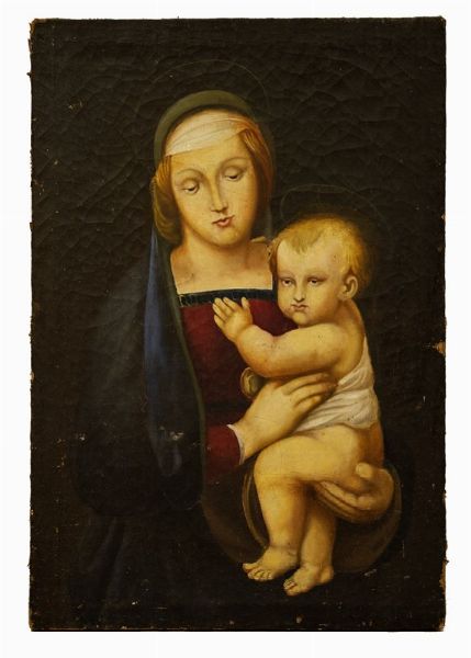 Madonna col Bambino (La Madonna del Granduca).  - Asta Arte antica, Orientalia e Cartografia | ASTA A TEMPO - PARTE I - Associazione Nazionale - Case d'Asta italiane