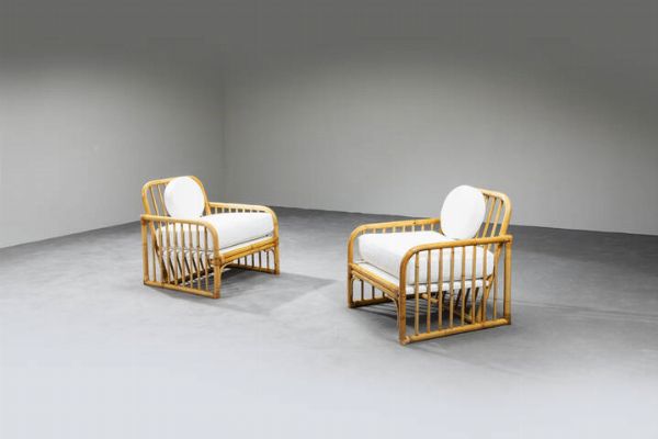 PRODUZIONE ITALIANA : Coppia di poltrone  - Asta Asta di Design - Associazione Nazionale - Case d'Asta italiane