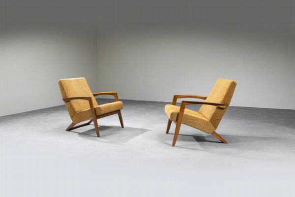 PRODUZIONE DANESE : Coppia di poltrone  - Asta Asta di Design - Associazione Nazionale - Case d'Asta italiane