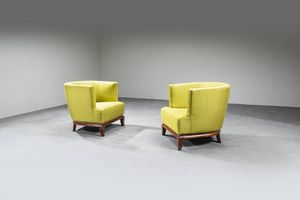 GIO PONTI Milano 1891 - 1979 - Coppia di poltrone