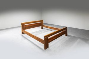 MOBILGIRGI - Letto in legno.  Anni '70 cm 75x210x177