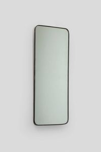 PRODUZIONE ITALIANA - Specchio con bordo in ottone. Anni '50 cm 103x42  Difetti