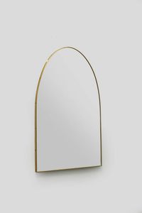 PRODUZIONE ITALIANA - Specchio con bordo in ottone. Anni '50 cm 106 5x69 5