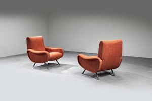 MARCO ZANUSO - Coppia di poltrone mod. Lady