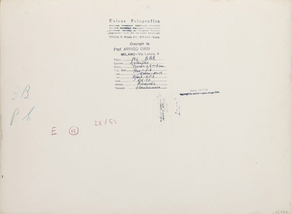Arrigo Orsi : Al Bar  - Asta Fotografia - Associazione Nazionale - Case d'Asta italiane