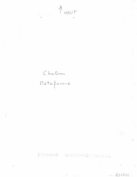 Etienne Bertrand Weill : Chalom Mtaforme  - Asta Fotografia - Associazione Nazionale - Case d'Asta italiane