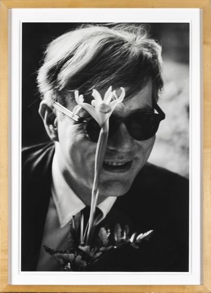 Dennis Hopper : Andy Warhol (with flower, smiling)  - Asta Fotografia - Associazione Nazionale - Case d'Asta italiane