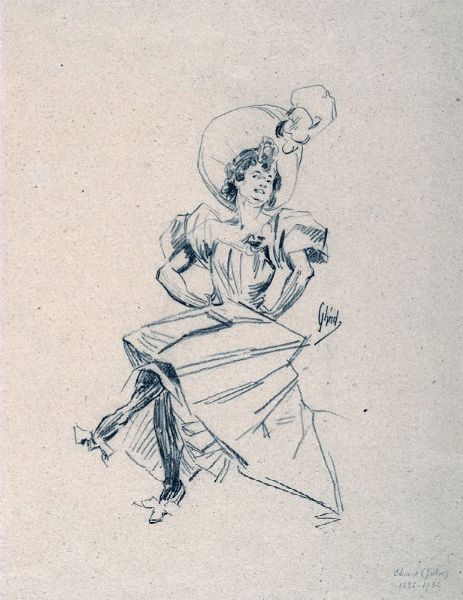 Lotto composto di 8 disegni francesi a tema femminile.  - Asta Arte Moderna e Contemporanea | ASTA A TEMPO - PARTE II  - Associazione Nazionale - Case d'Asta italiane