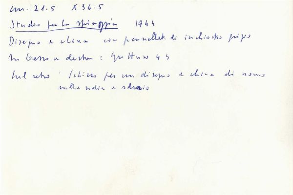 Studio per La spiaggia.  - Asta Arte Moderna e Contemporanea | ASTA A TEMPO - PARTE II  - Associazione Nazionale - Case d'Asta italiane