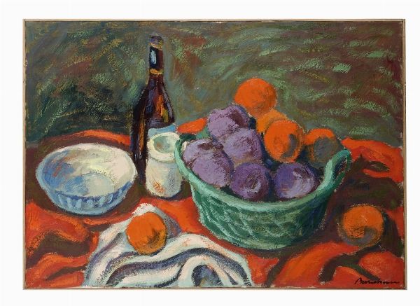 ANGELO ELIO BARABINO : Natura morta.  - Asta Arte Moderna e Contemporanea | ASTA A TEMPO - PARTE II  - Associazione Nazionale - Case d'Asta italiane